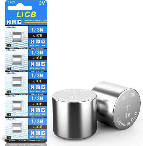 [CR-1/3N] LiCB Lot de 5 piles bouton CR1/3N 3 V au lithium CR 1/3N